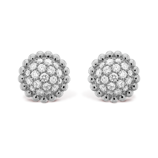 18k Perlée Diamonds Earrings