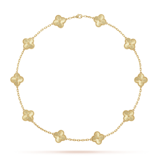 18K Vintage Alhambra 10 Motifs Necklace