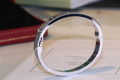 18K Diamond-paved 10 Big Diamonds Love Bracelet