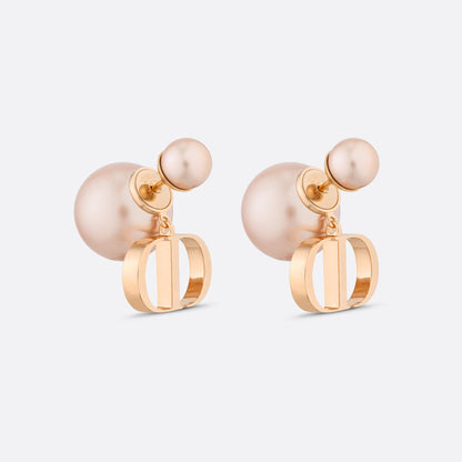18k Gold Tribales Pink Pearl Earrings