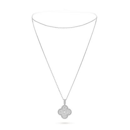18K Magic Alhambra One Motifs Diamonds Necklace