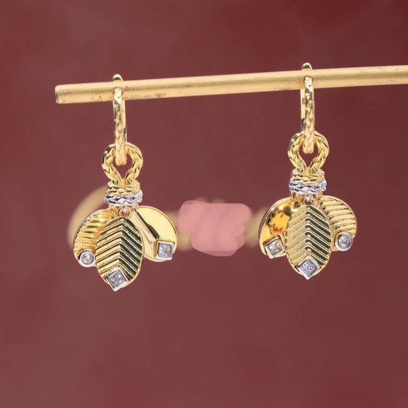 18K Grain De Café Earrings