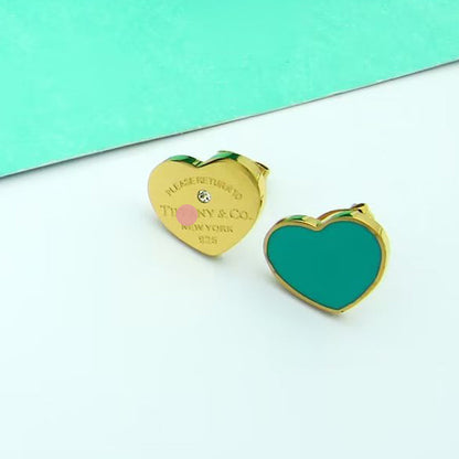 18K Return to Blue Heart Earrings