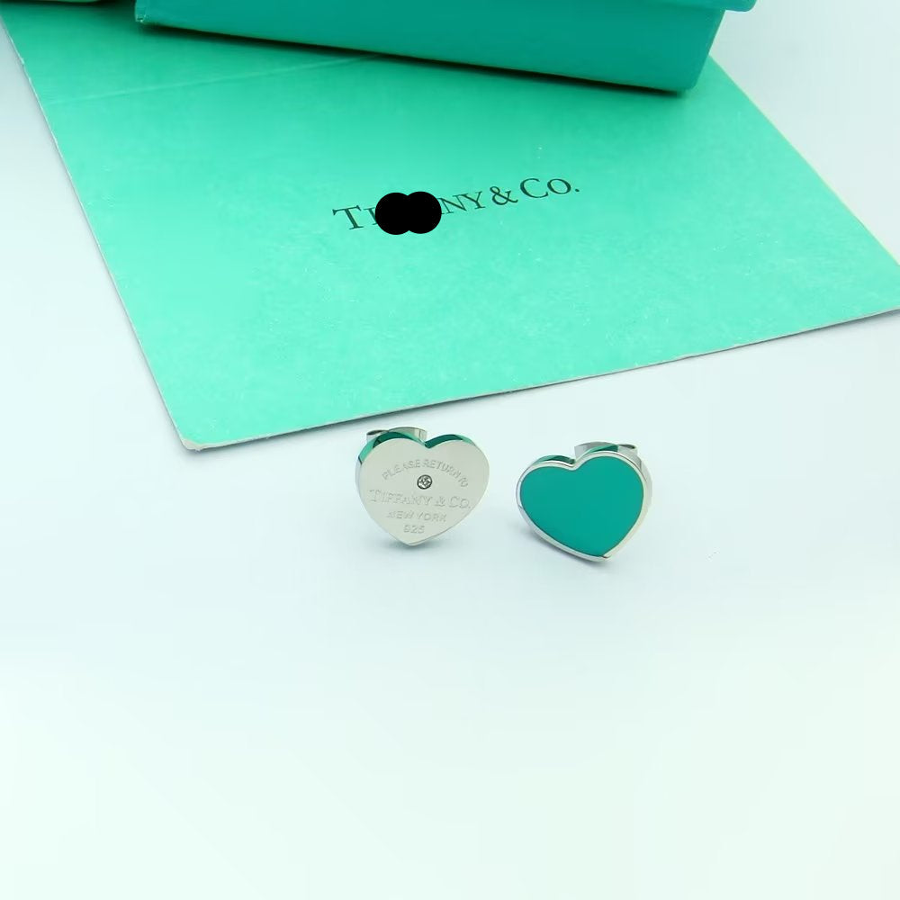 18K Return to Blue Heart Earrings